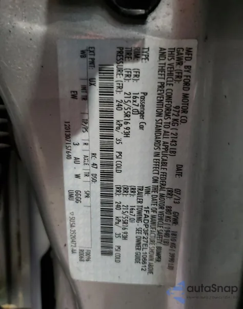 2014 Ford Focus Se from USA, damaged, VIN 1FADP3F27EL106612